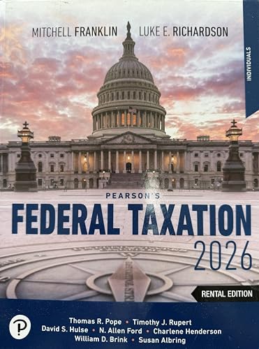Pearson's Federal Taxation 2026 Individuals [Rental Edition]