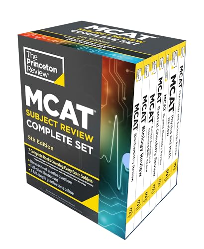 Princeton Review MCAT Subject Review Complete Box Set, 5th Edition 7 Complete Books + 3 Online Practice Tests