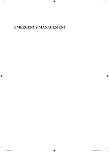 Emergency Management Concepts and Strategies for Effective Programs