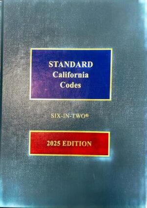 Standard California Codes, Six-in-Two, 2025 Edition, 1 and 2 .