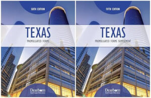 Texas Promulgated Forms 6th Edition Textbook and Forms Supplement Set: 2 Book Set with TX Core Concepts & Contract Law. Key terms, Case Studies, Unit ... & Glossary (Dearborn Real Estate Education)
